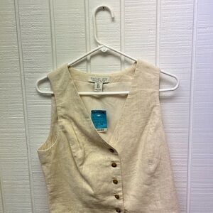 NWT Rachel Zoe Boys Sz 8 Linen Vest Beige Formal Wedding Kids NEW Designer NY LA